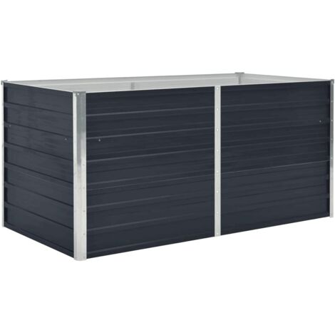 Jardinière, Pot de Fleurs d'extérieur, 160 x 80 x 45 cm Acier galvanisé Anthracite OIB7065E