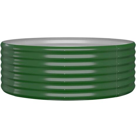 Jardinière, Pot de Fleurs d'extérieur, Acier enduit de poudre 100x100x36 cm Vert OIB2104E