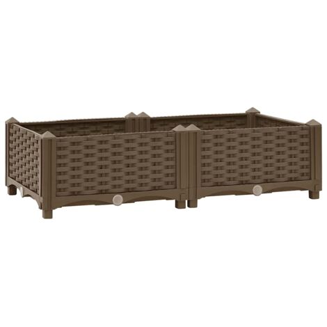 Jardinière, Pot de Fleurs d'extérieur, Lit surélevé 80x40x23 cm Polypropylène OIB4295E