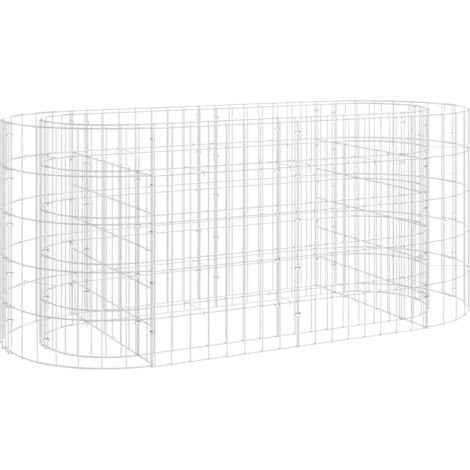 Jardinière, Pot de Fleurs d'extérieur, Lit surélevé à gabion Fer galvanisé 120x50x50 cm OIB2721E