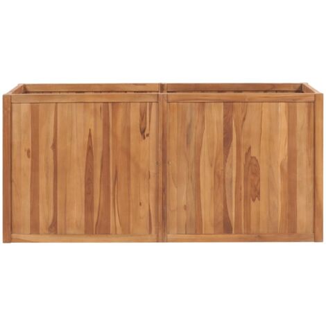 Jardinière, Pot de Fleurs d'extérieur, Lit surélevé de jardin 150x50x70 cm Bois de teck solide OIB3507E