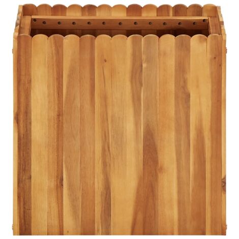 Jardinière, Pot de Fleurs d'extérieur, Lit surélevé de jardin 50x30x50 cm Bois massif d'acacia OIB5470E