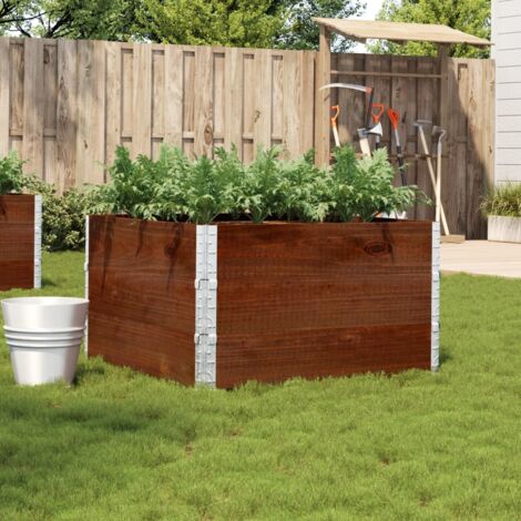 Jardinière  Pot de Fleurs marron 100x100 cm bois massif de pin CFW79506