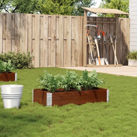 Jardinière  Pot de Fleurs marron 100x50 cm bois massif de pin CFW55434