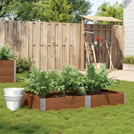 Jardinière  Pot de Fleurs marron 150x100 cm bois massif de pin CFW94154