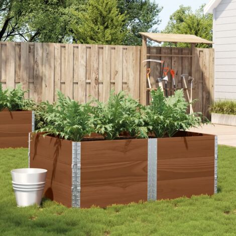 Jardinière  Pot de Fleurs marron 150x100 cm bois massif de pin CFW98258