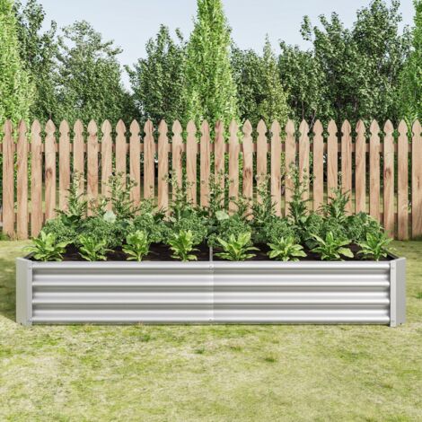 Jardinière Potager en Acier Solide, Sans Fond, Protection Anti-Rouille, Extérieur, pour Jardin, Légumes et Fleurs