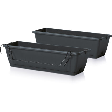 Étendoir balcon pliable et inclinable pour extérieur – antracite