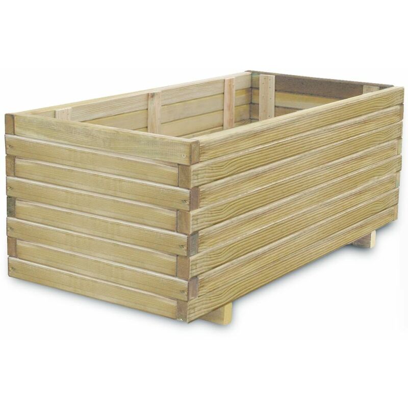 Jardiniere Rectangulaire 100 X 50 X 40 Cm Bois Fsc
