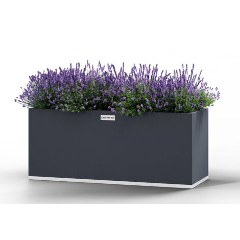 Jardinière Rectangulaire en Acier 100cm x 40cm x 50cm série Coyotto balcon jardin patio