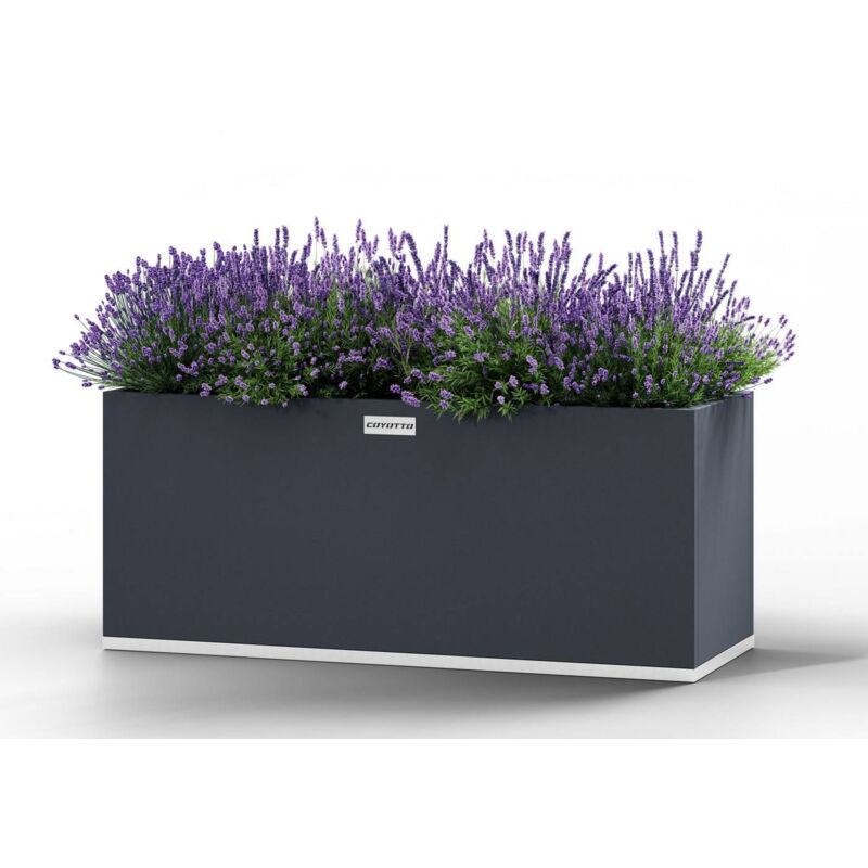 Jardinière Rectangulaire en Acier 140cm x 40cm x 50cm série Coyotto balcon jardin patio