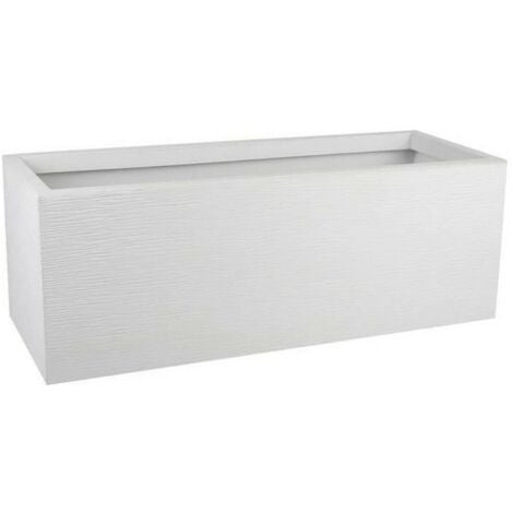 Jardinière rectangulaire Graphit Up 79,5 x 29,5 x 29,5 cm - 57L - Blanc cérusé