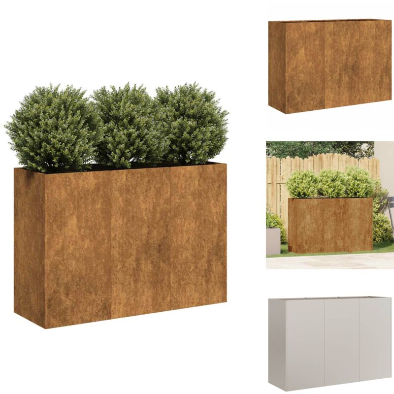Vidaxl - Jardinière rouillé 120x40x80 cm acier inoxydable - Jardinière - Jardinières - Pot De Fleurs - Support De Jardinière