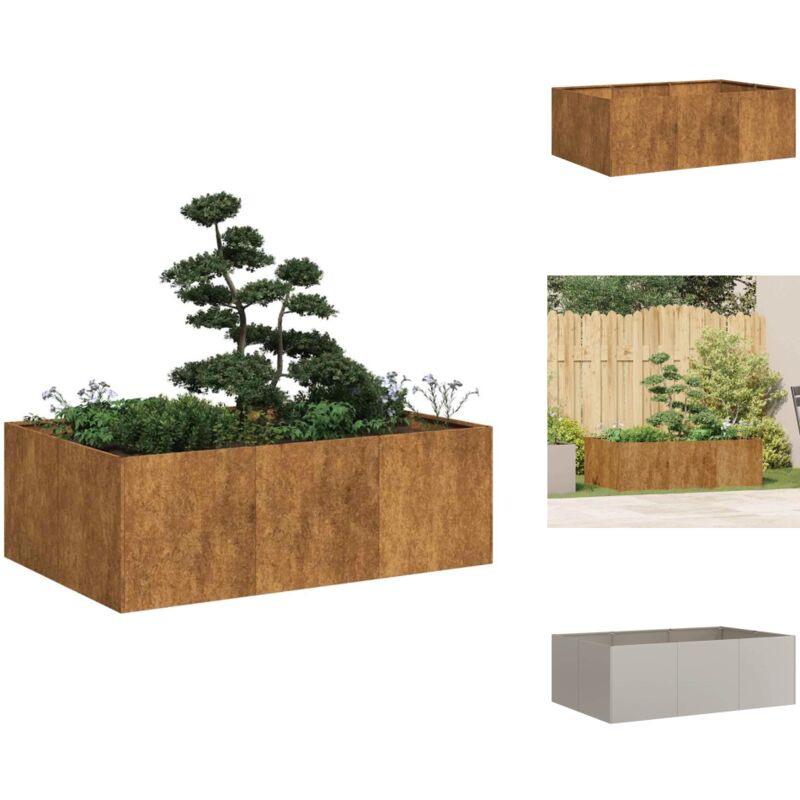 Vidaxl - Jardinière rouillé 120x80x40 cm acier inoxydable - Jardinière - Jardinières - Pot De Fleurs - Support De Jardinière