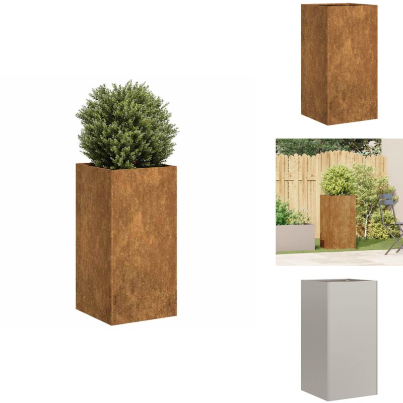 Vidaxl - Jardinière rouillé 40x40x80 cm acier inoxydable - Jardinière - Jardinières - Pot De Fleurs - Support De Jardinière