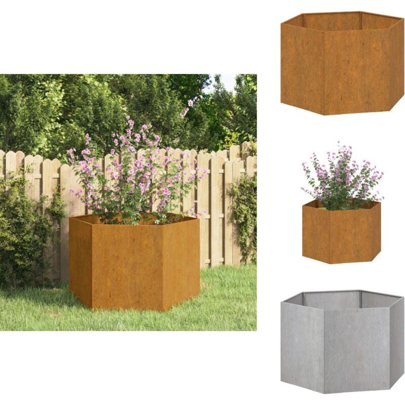 Vidaxl - Jardinière Rouillé 60x60x45 cm Acier corten - Jardinier - Bac à Fleurs - Pot De Fleurs Extérieur - Acier Corten - Jardinière Rustique