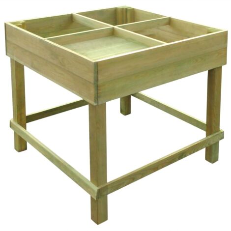 Jardinière surélevée 80 x 80 x 80 cm Bois imprégné FSC