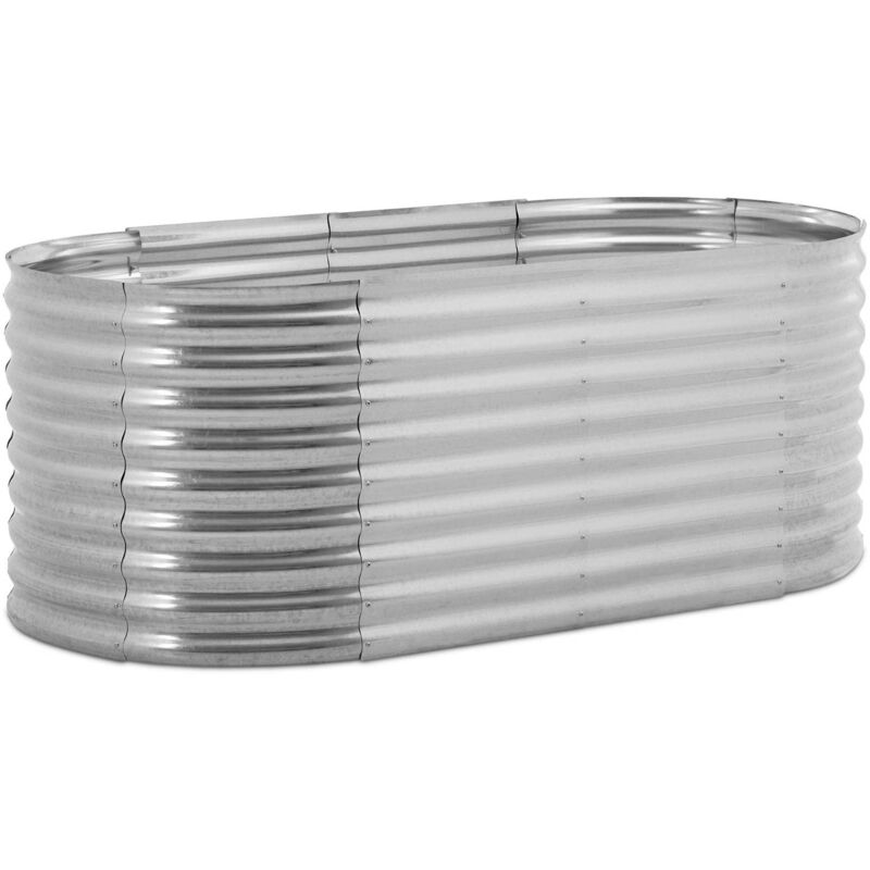 Jardinière surélevée - ovale - 202 x 100 x 78 cm - Acier Jardinière en métal Jardinière acier