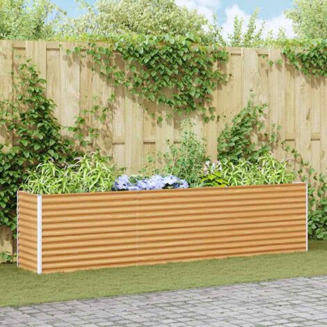 Jardinière surélevée-Pot de fleur-Bac à fleurs 290 x 50 x 68 cm Acier galvanisé