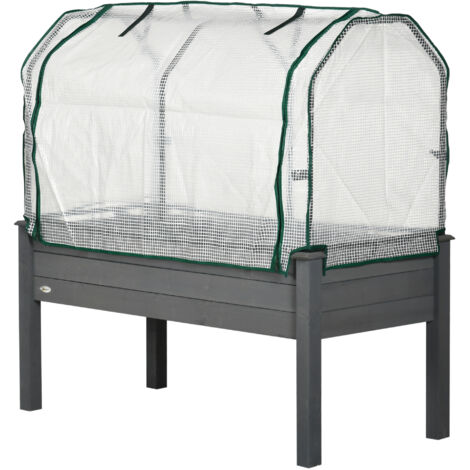 Jardinière surélevée potager 104 L avec bâche, trous de drainage, tissu non tissé