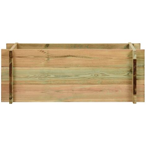 Jardinière surélevée pour légumes en bois de pin imprégné 80 x 40 x 32 cm – Résistante aux intempéries – Assemblage facile – Inlife