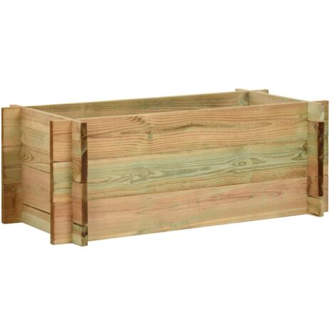Jardinière surélevée,Potager surélevé pour légumes Bois de pin imprégné 80 cm -43938