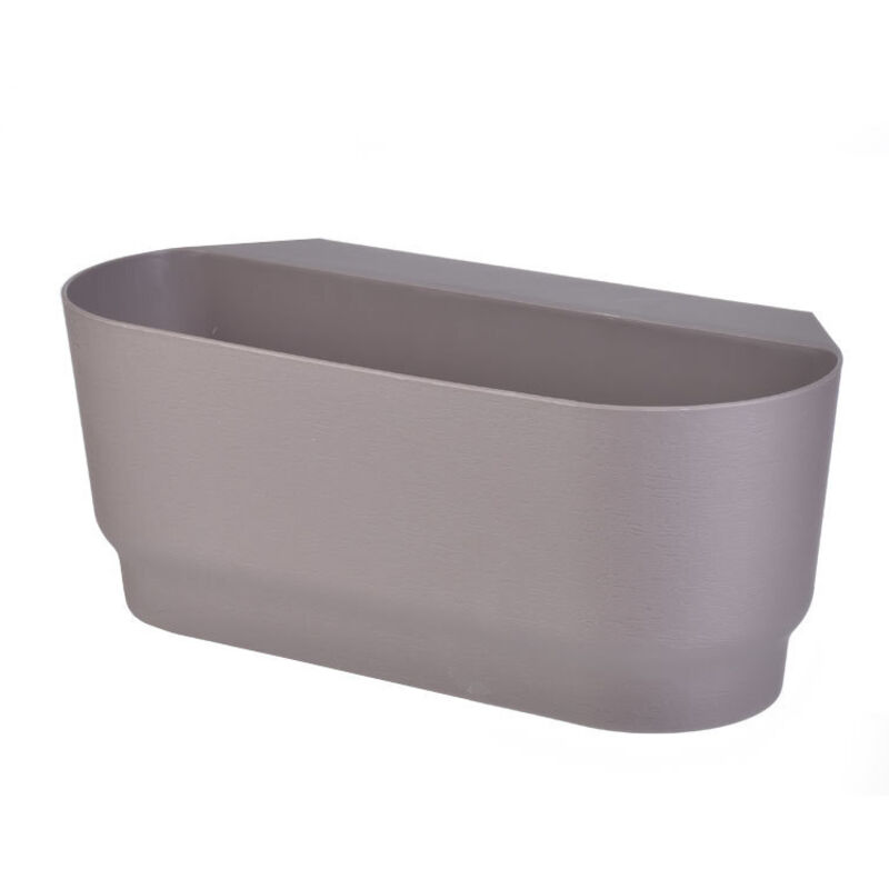 Jardinière suspendue en plastique gris pour balcon, grande taille, idéale pour la décoration extérieure et le jardinage domestique, 1 pièce