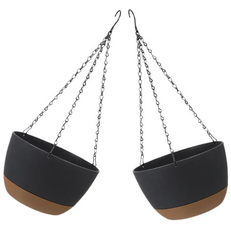 Jardinière suspendue en rotin synthétique à motif alvéolé