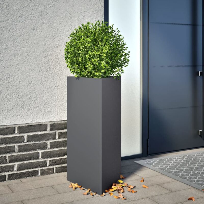 Vidaxl - Jardinière anthracite triangulaire 40x34,5x70 cm acier