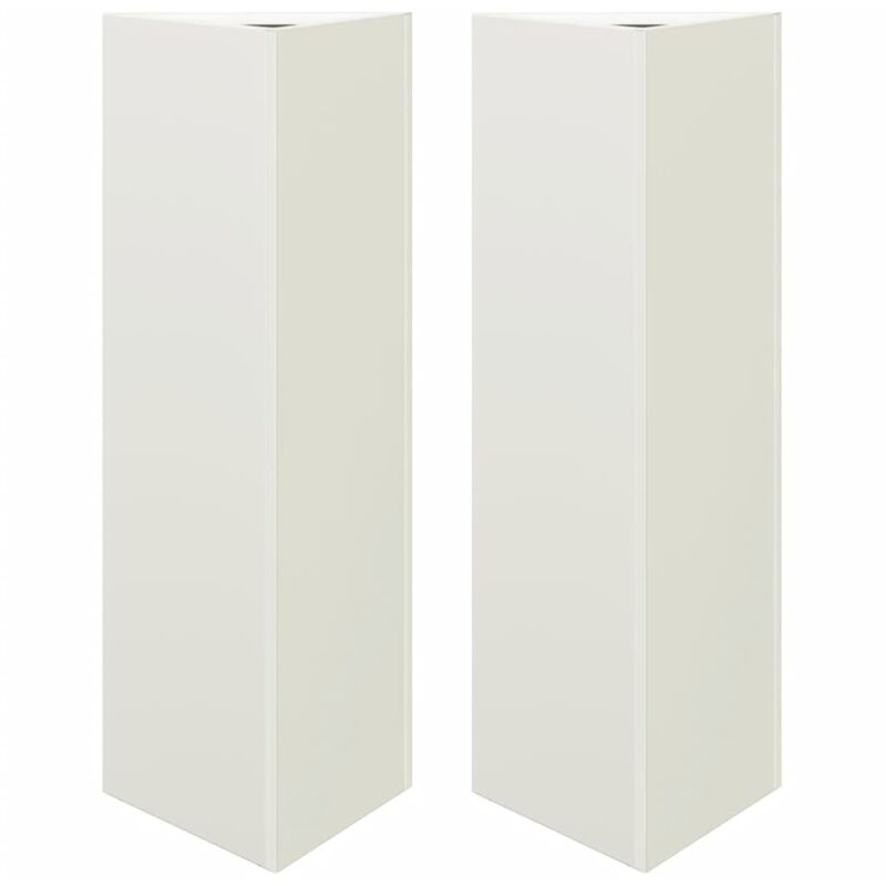 Vidaxl - Jardinières 2 pcs blanc triangulaire 30x26x75 cm acier
