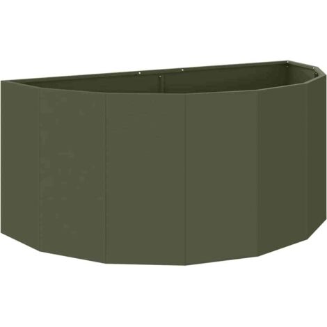 Jardinière Vert olive 120 x 60 x 50 cm Acier CFW748068