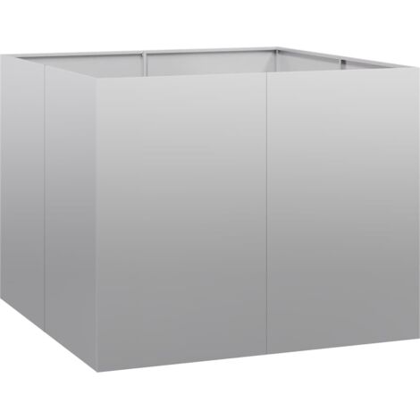 Jardinière，Bac à fleurs，Pot de fleurs 100x100x80 cm acier galvanisé CFW67917