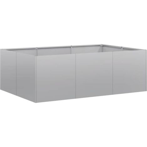 Jardinière，Bac à fleurs，Pot de fleurs 120x80x40 cm acier galvanisé CFW95864