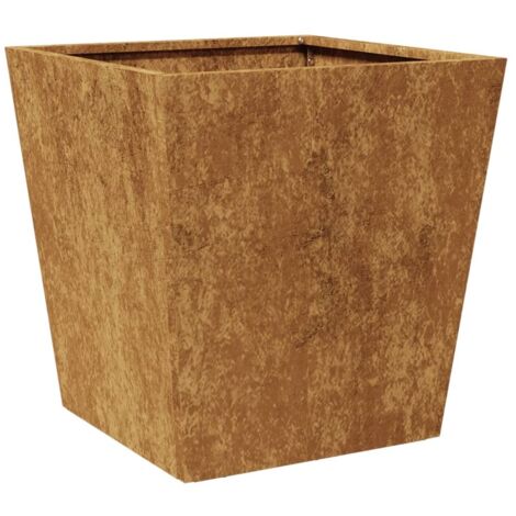 Jardinière，Bac à fleurs，Pot de fleurs 40x40x40 cm acier résistant aux intempéries CFW54255