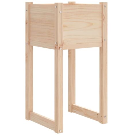 Jardinière，Bac à fleurs，Pot de fleurs 40x40x81 cm Bois massif de pin CFW21600