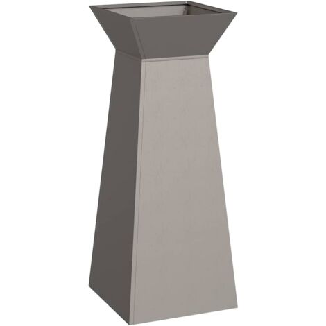 Jardinière，Bac à fleurs，Pot de fleurs à pilier Argent 40 x 40 x 100 cm Acier CFW98266