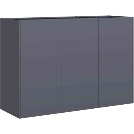 Jardinière，Bac à fleurs，Pot de fleurs anthracite 120x40x80 cm acier laminé à froid CFW16225