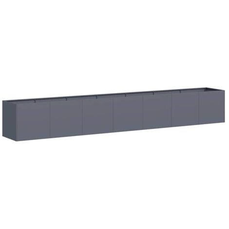 Jardinière，Bac à fleurs，Pot de fleurs anthracite 280x40x40 cm acier laminé à froid CFW21544
