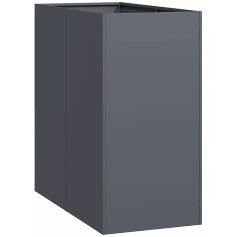 Jardinière,Bac à fleurs,Pot de fleurs anthracite 40x80x80 cm acier CFW58170