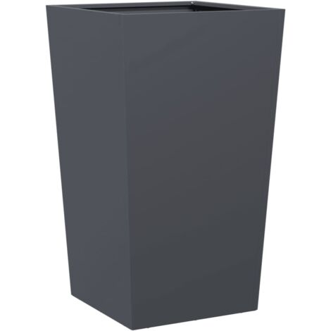 Jardinière,Bac à fleurs,Pot de fleurs anthracite 45x45x75 cm acier CFW68689