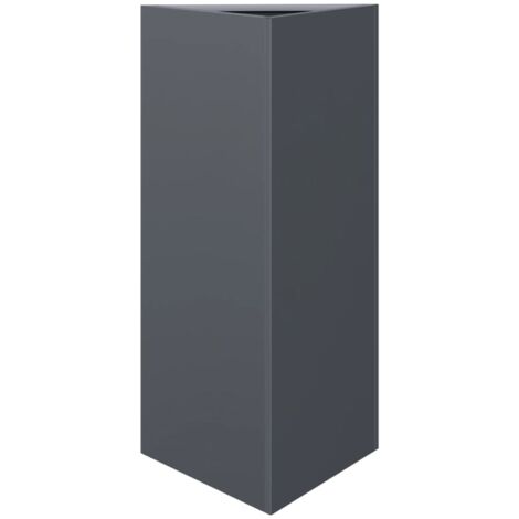 Jardinière,Bac à fleurs,Pot de fleurs anthracite triangulaire 40x34,5x70 cm acier CFW76155