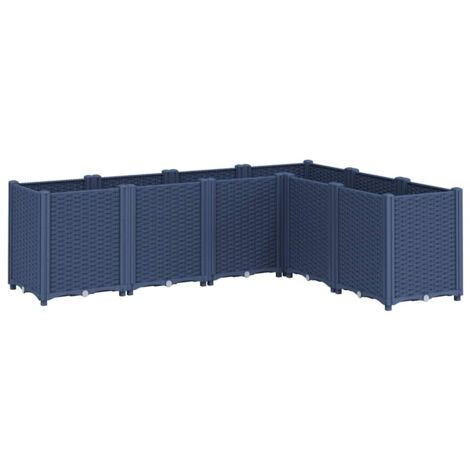 Jardinière，Bac à fleurs，Pot de fleurs bleu gris 160x120x53 cm PP CFW36868