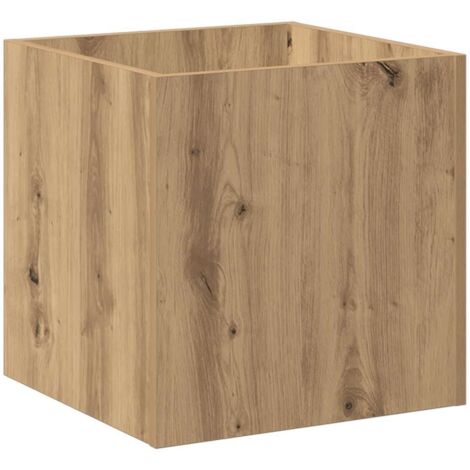 Jardinière，Bac à fleurs，Pot de fleurs chêne artisanal 40x40x40 cm bois d'ingénierie CFW35646