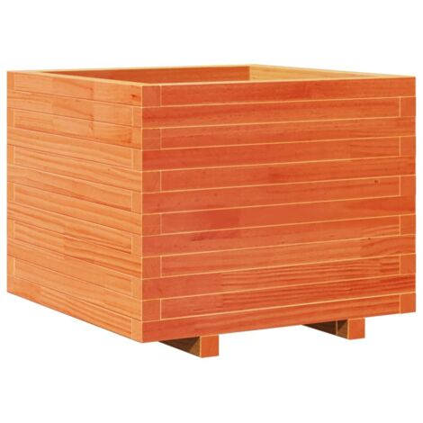 Jardinière，Bac à fleurs，Pot de fleurs cire marron 60x60x49,5 cm bois de pin massif CFW36535