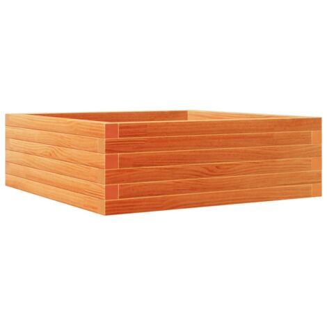 Jardinière，Bac à fleurs，Pot de fleurs cire marron 70x70x23 cm bois de pin massif CFW28105
