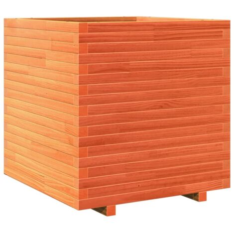 Jardinière，Bac à fleurs，Pot de fleurs cire marron 70x70x72 cm bois de pin massif CFW37625