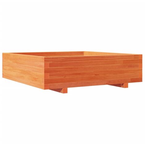 Jardinière，Bac à fleurs，Pot de fleurs cire marron 90x90x26,5 cm bois de pin massif CFW63666