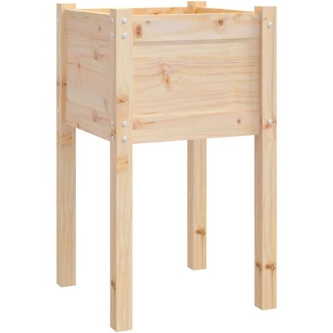 Jardinière，Bac à fleurs，Pot de fleurs d'extérieur 50x50x70 cm bois de pin massif CFW93560