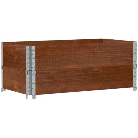 Jardinière，Bac à fleurs，Pot de fleurs marron 100x50 cm bois massif de pin CFW30353