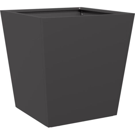 Jardinière，Bac à fleurs，Pot de fleurs noir 40x40x40 cm acier CFW81626